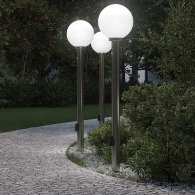 vidaXL Bolderverlichting met sensor en stopcontact 3 stuks 120 cm