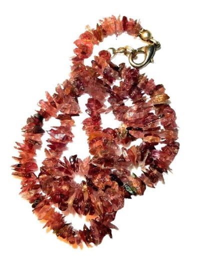 Toermalijn Roze Split Collier 45 cm.