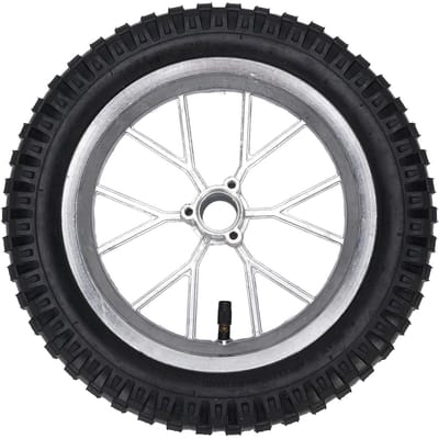 Dailygoods- Velg 12.5x2.75 - Achterband - Rubber - Geschikt voor 2 Klokzakfiets - Eenvoudig te installeren - Zilver - Fietsband