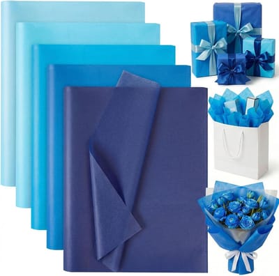 Zijdepapier, tissuepapier, 50 cm x 35 cm, knutselpapier, cadeaupapier voor zeemeermin, verjaardagsfeest, bruiloft