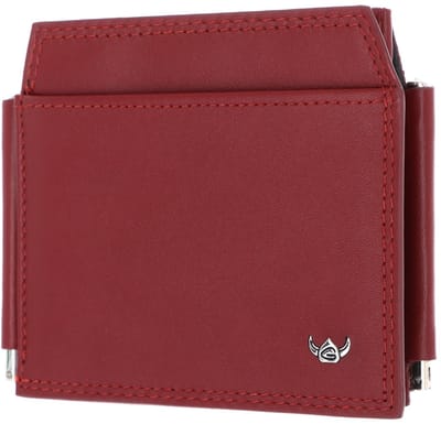 Golden Head Leren geldclip kaarthouder Polo RFID Protect Clip-Scheintasche 1923 Rot donkerrood