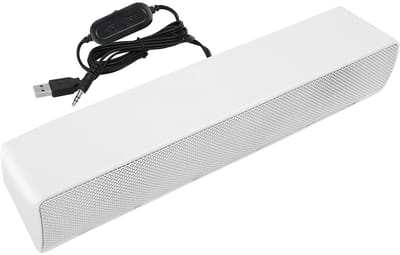 Allecto - Portable Soundbar - Stereo Geluid - Draadloze Bass Surround - Wit - USB Geluidssysteem - Geschikt voor PC, TV, Mobiele Telefoons, Laptop