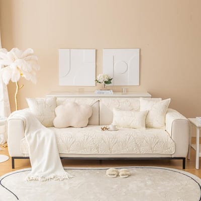 Vier Seizoenen Universele Effen Kleur Sofa Mat Eenvoudig Gewatteerd Comfortabel Ademend Sofa Servetten Zacht Antislip Stofdicht Sofa Hoes 70x70cm 1pcs
