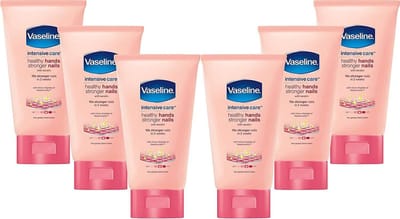 6x Vaseline Creme hand & nail tube 6x75 ml - Voordeel Verpakking