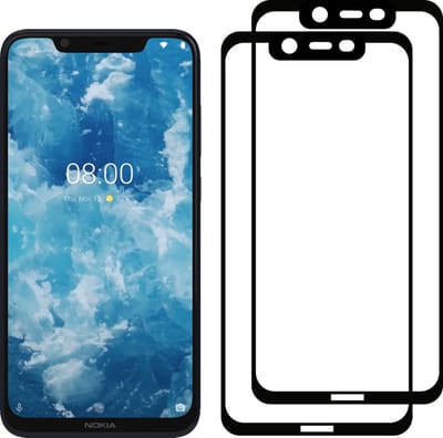 Smartphonica 2 Stuks Screenprotector Geschikt voor Nokia 8.1 - Full Cover Tempered Glass - Gehard glas Geschikt voor Nokia 8.1 geschikt voor Nokia 8.1