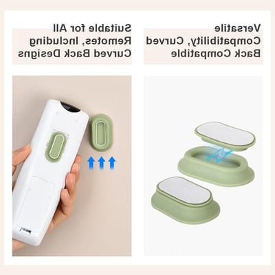Magnetische Silicone Houder voor Afstandsbediening, 4 Stuks, Muur Organizer Geschikt voor Gebogen Afstandsbedieningen, Innovatief Ontwerp voor Veilige Grip en Gemakkelijk Toegang