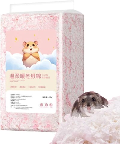 Dieren Bodembedekking - Nestmateriaal Knaagdier - Geurcontrole Verbeteren - Natuurlijke Houtspaanders - 450 Gram - Roze