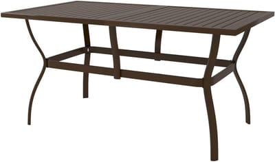 Tuin Tafel - Balkon Tafel - Buiten Eten - Slatted Frame - 140 x 80 x 72 cm - Bruin