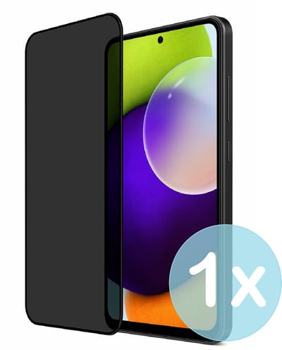 Privacy Screenprotector Geschikt voor Samsung Galaxy A52 4G – Anti-Gluren – Krasbestendig Gehard Glas 9H – Volledige Dekking – FuturiQ
