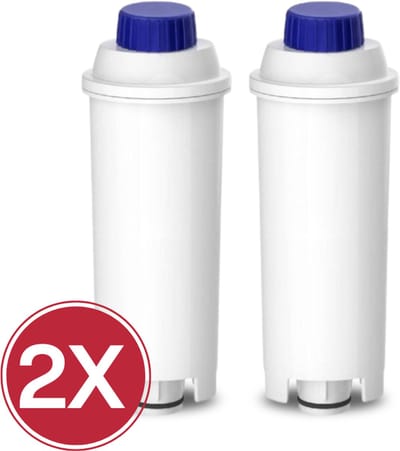 2x Eccellente Waterfilters voor Delonghi - voor Koffiemachines - 4 maanden gefilterd water - Eenvoudig geplaatst - waterfilters voor Magnifica en Dinamica - ECAM waterfilter DLSC002