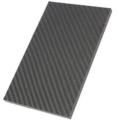 Carbon Fiber Plaat Paneel 129x80x5mm 3K Weefsel | Sterk & Lichtgewicht Materiaal