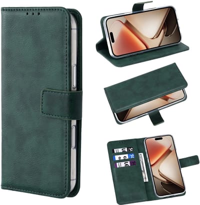 Casemania Hoesje Geschikt voor Samsung Galaxy A17 5G - Groen - Portemonnee Bookcase met Pasjeshouder en Standaardfunctie