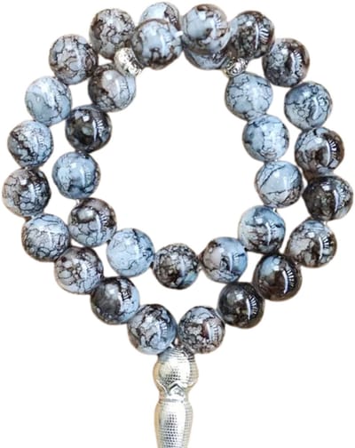 Livano Tasbih - Tesbih - Tasbeeh - Kralen - Teller - Gebedsarmband - Ramadan - Ramadan - Zilvergrijs