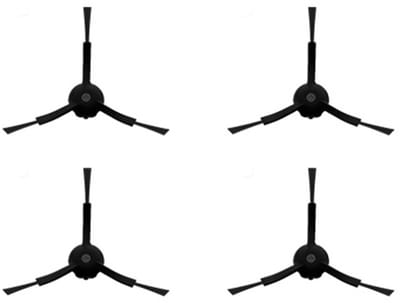 4-stuks stofzuigeraccessoires - Stofzuigerzijborstel - Zijborstel - Vervangende zijborstel - Vervangende set stofzuigerzijborstels - Reinigingsaccessoires - Geschikt voor Roborock P10-serie, G10G20-serie, Q5Q8-serie, T7ST7S7S8-serie - Zwart