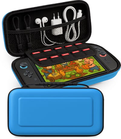 Hoes Geschikt voor Nintendo Switch 2 Case Hoesje - Bescherm Hoes Geschikt voor Nintendo Switch 2 Hoes Hard Cover - Blauw