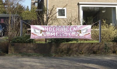 Folat - Streetbanner Hoera een meisje