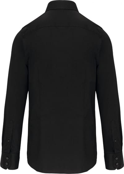 Kariban Heren stretch overhemd lange mouwen K529 - Black - S