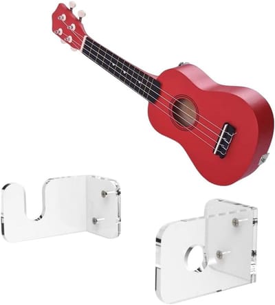 Gitaar Wandhouder - Gitaarhanger Muur - Muziekapparatuur Tonen - Krasvrij Ontwerp - 5 mm Dikte - Transparant