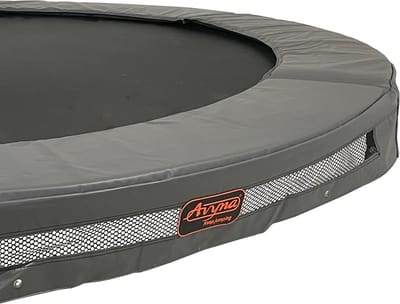 Trampoline Rand Ø380 cm – InGround – Universeel – Rond – Grijs – Heavy Duty kwaliteit – Geschikt voor alle merken
