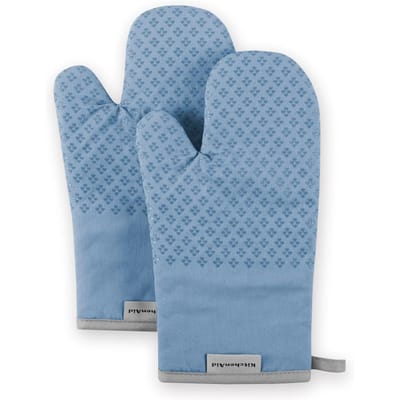 Asteroid Ovenwanten Set 7 X12.5  Blauw Fluweel 2 Delen United States gray