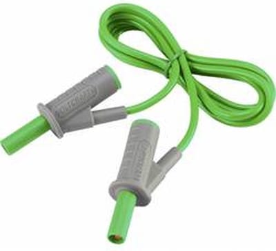 VOLTCRAFT MSB-501 Veiligheidsmeetsnoer Banaanstekker 4 mm Banaanstekker 4 mm 1.00 m Groen 1 stuk(s)