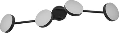 LEDVANCE Decor Spot Moon lamp zwart, 4 verstelbare lampkoppen, 21 W, 1120 lm, 3000 K, metalen behuizing, functioneel en minimalistisch design, eenvoudig te installeren, LED niet vervangbaar