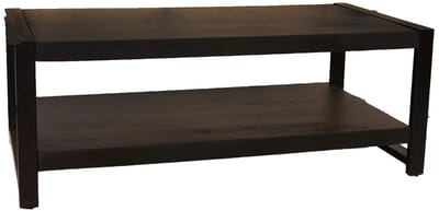Salontafel rechthoekig zwart mangohout 120cm Lotus side table duurzaam massief hout mango bijzettafel