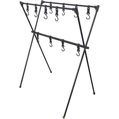Lichtgewicht opvouwbare kampeerkookgerei Hangrek Plank Draagbare aluminiumlegering Buiten BBQ-gereedschap Type 1 zwart