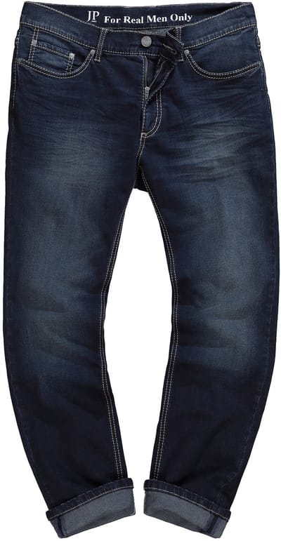 JP 1880 - Heren - Jeans FLEXNAMIC® buikfitcontrastnaden 5-pocket straight fit - Donkerblauw denim - Maat 58