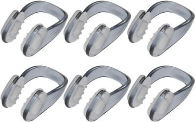 Unisex zwemneusclips voor volwassenen – 6-pack – Scheurbestendig – TPE-materiaal – Neusbeschermer – Geschikt voor zwemmen, duiken en watersporten – Zwart