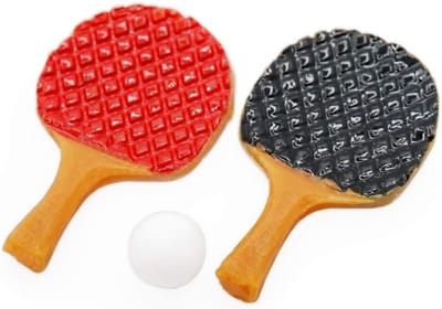 Miniatuur Tafeltennisset met 2 Rackets en Bal voor Poppenhuis