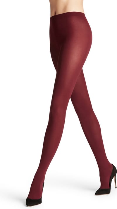 FALKE Cotton Touch eenkleurig katoen panty dames rood - maat S-M