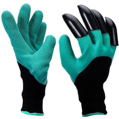 Gants de jardinage avec griffes en plastique ABS pour creuser - 708004 - Vert - Adulte - Mixte vert