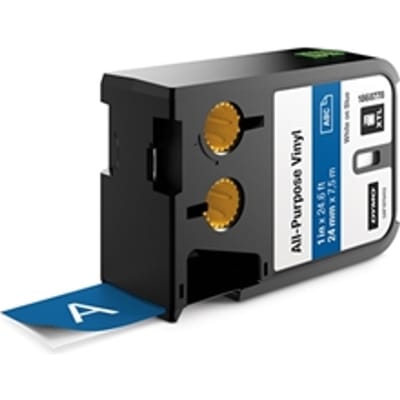 DYMO 1868778 XTL tape vinyl wit op blauw 24mm (origineel)