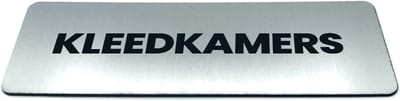 Deurbordje met tekst Kleedkamers - Formaat 150 x 50 mm x 1,6 mm - Incl. plakstrip | Geborstelde RVS-look toplaag | Gratis Verzending | Decoporta