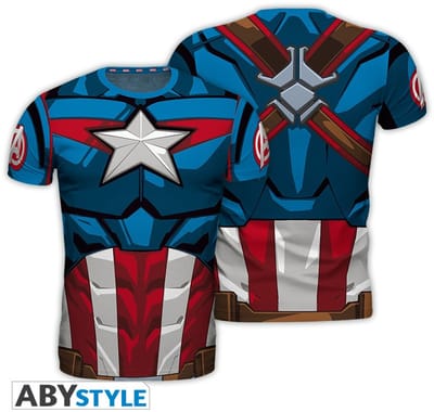 Marvel - Cosplay Captain America Man's T-shirt - XL