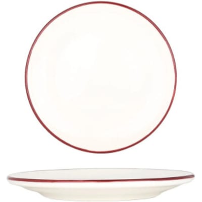 Bonna Dessertbord - Linea Burgundy - Porselein - 15 cm - set van 6