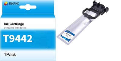 INKFIND T9442 Cyaan Inktcartridge compatibel met Epson T944 (T9442) Hoge Capaciteit - 1-pack Cyaan*1