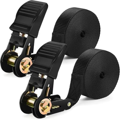Heavy Duty Ratelbandjes 6M x 25mm - 2 Stuks Spanbanden voor Transport