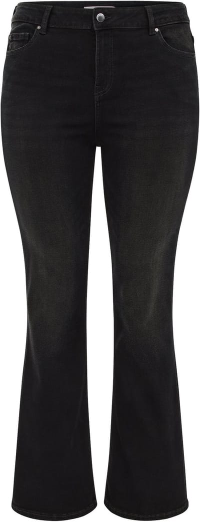WE Fashion Dames mid rise bootcut jeans - Curve
