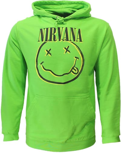 Nirvana Inversed Smiley Face Pullover Hoodie Groen - Officiële Merchandise - S