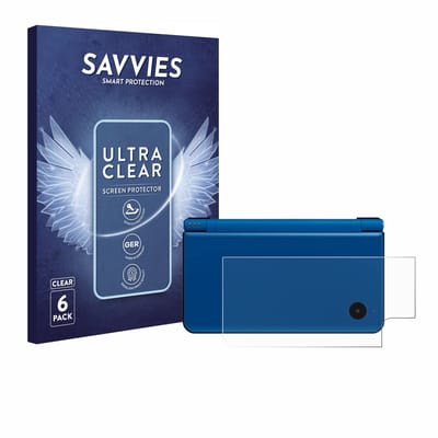 Savvies - Screenprotector voor Nintendo DSi XL (Behuizing) - Folie Beschermfolie transparant 6 Stuks