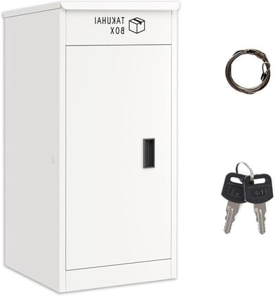Pakketbezorgbox - Brievenbus - Pakketten Ontvangen - Afsluitbaar en Veilig - 41x43x85 cm - Wit