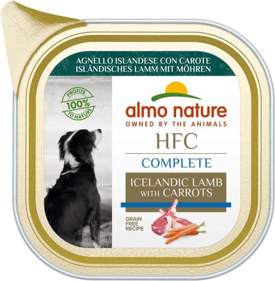 10x Almo Nature HFC Complete IJslands lamsvlees natvoer hond- 85 g