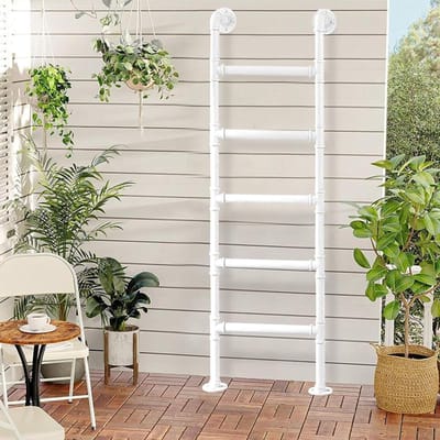 Stapelbedladder - Metalen klimladder - Veilige toegang - Sterk draagvermogen - 137cm - Zwart