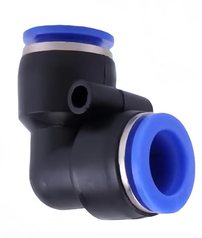 Dailygoods- Pneumatische Aansluitingen 12 mm - Push-in Hoekaansluitingen - Snelkoppeling - Roestvrij Staal - Temperatuur 0-60°C - Druk tot 10 bar