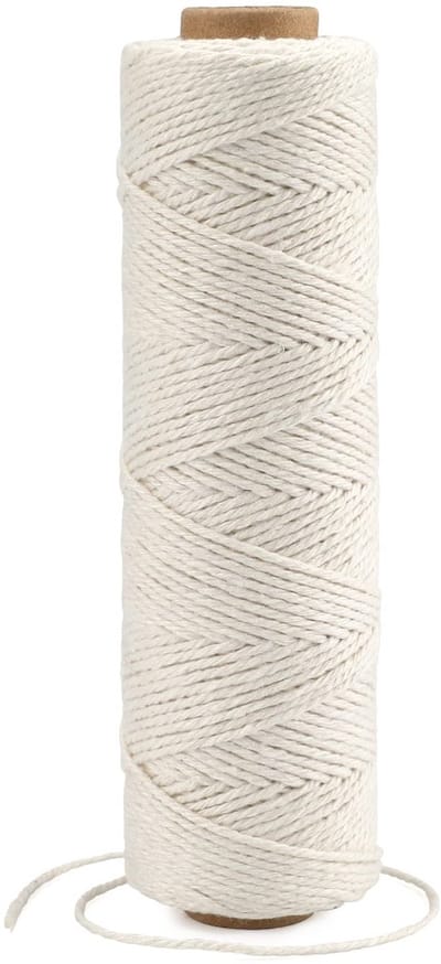Dailygoods- Katoenen Touw 100m - Beige Koord - 1mm Dikte - Ambachtelijk String - Keukentouw - Ideaal voor Knutselen - Tuin Touw