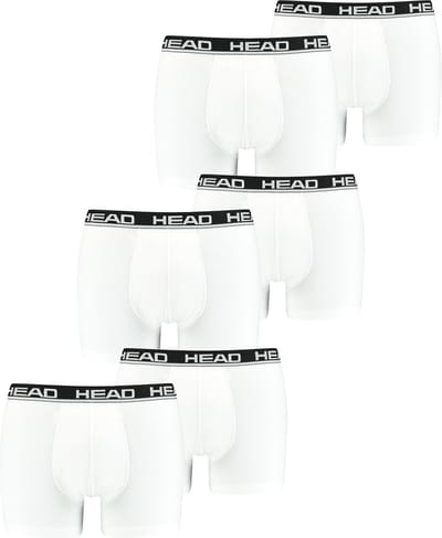 HEAD Heren Boxershorts HEAD BASIC BOXER 6er Pack Wit M