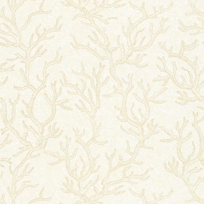 Exclusief luxe behang Profhome 344971-GU vliesbehang licht gestructureerd met grafisch patroon glanzend beige goud crèmewit 7,035 m2