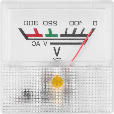Analoge Voltmeter - AC Spanningsmeter - Elektrische Metingen - Duidelijke Schaal - 40x40MM - Wit